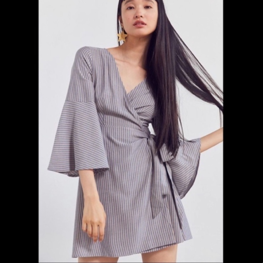 NEW! Ecote Striped Wrap Dress
